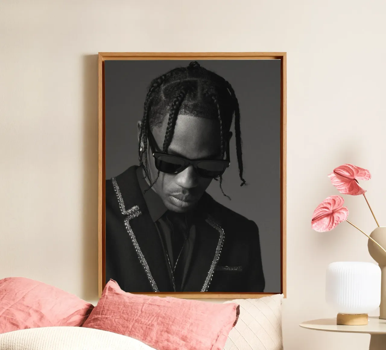 Black And White Formal Style From Travis Scott Poster tela da IGOR G