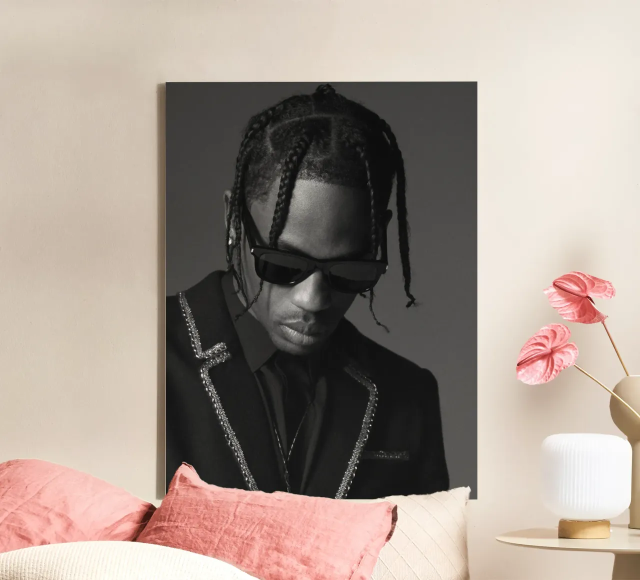 Black And White Formal Style From Travis Scott Poster tela da IGOR G