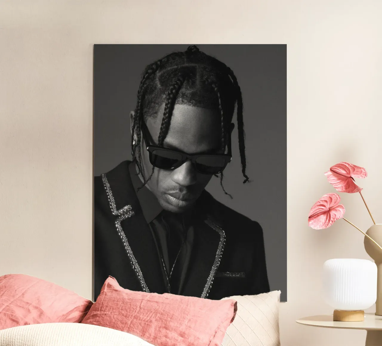 Black And White Formal Style From Travis Scott Poster carta hahnemühle da IGOR G