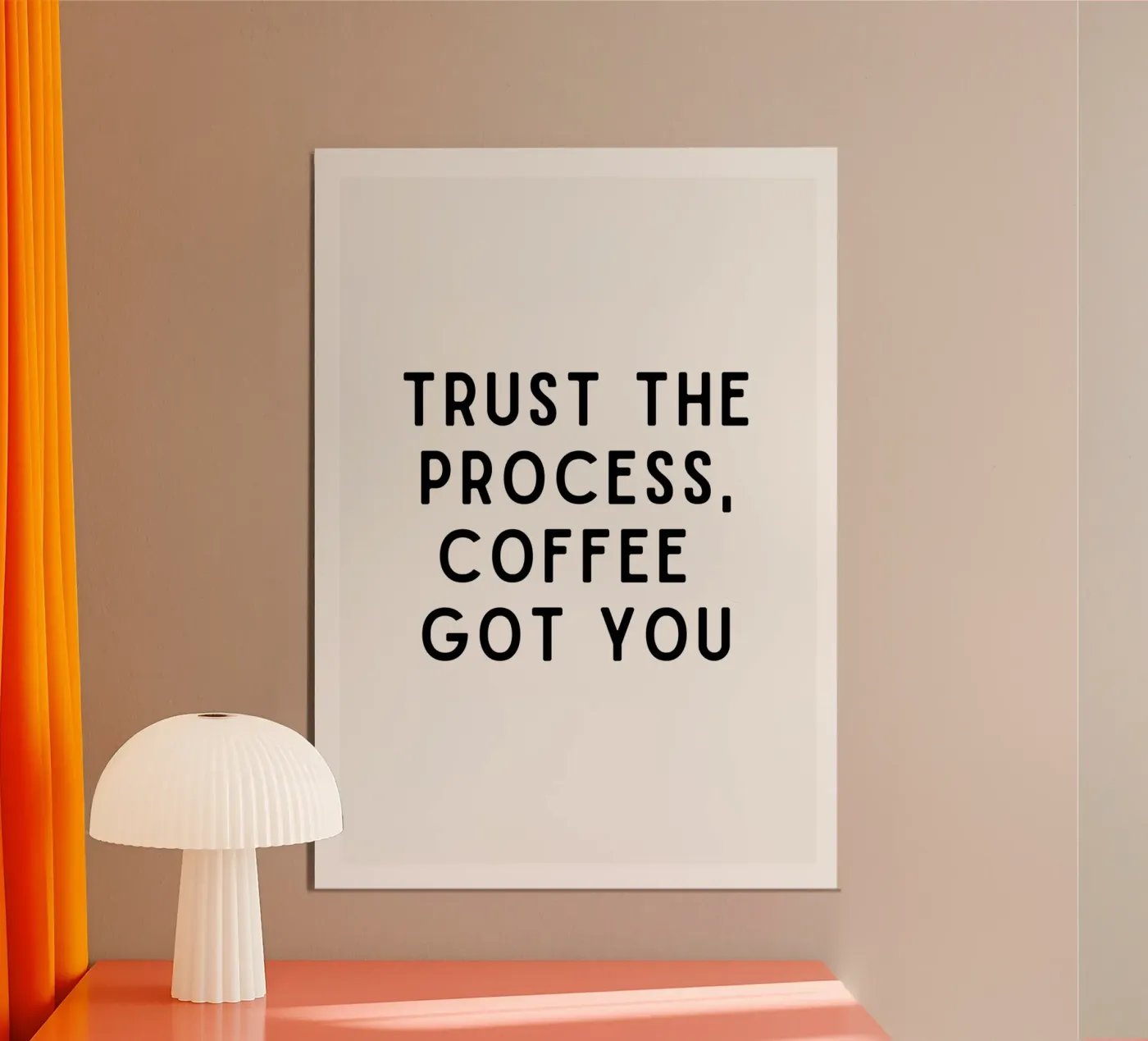 Trust the process poster van PurePeachStudio