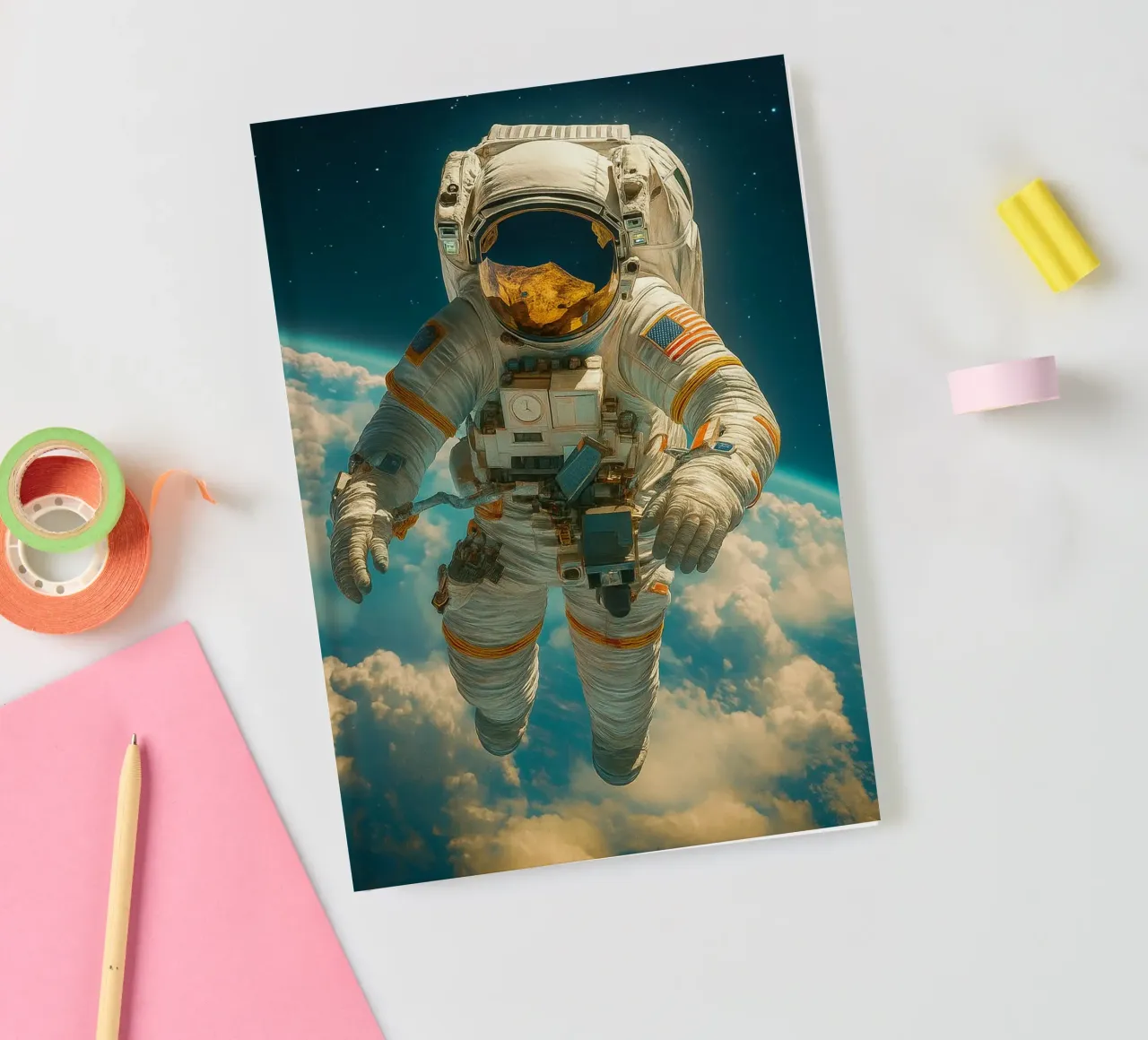 Astronout in the sky notebook by tamarind