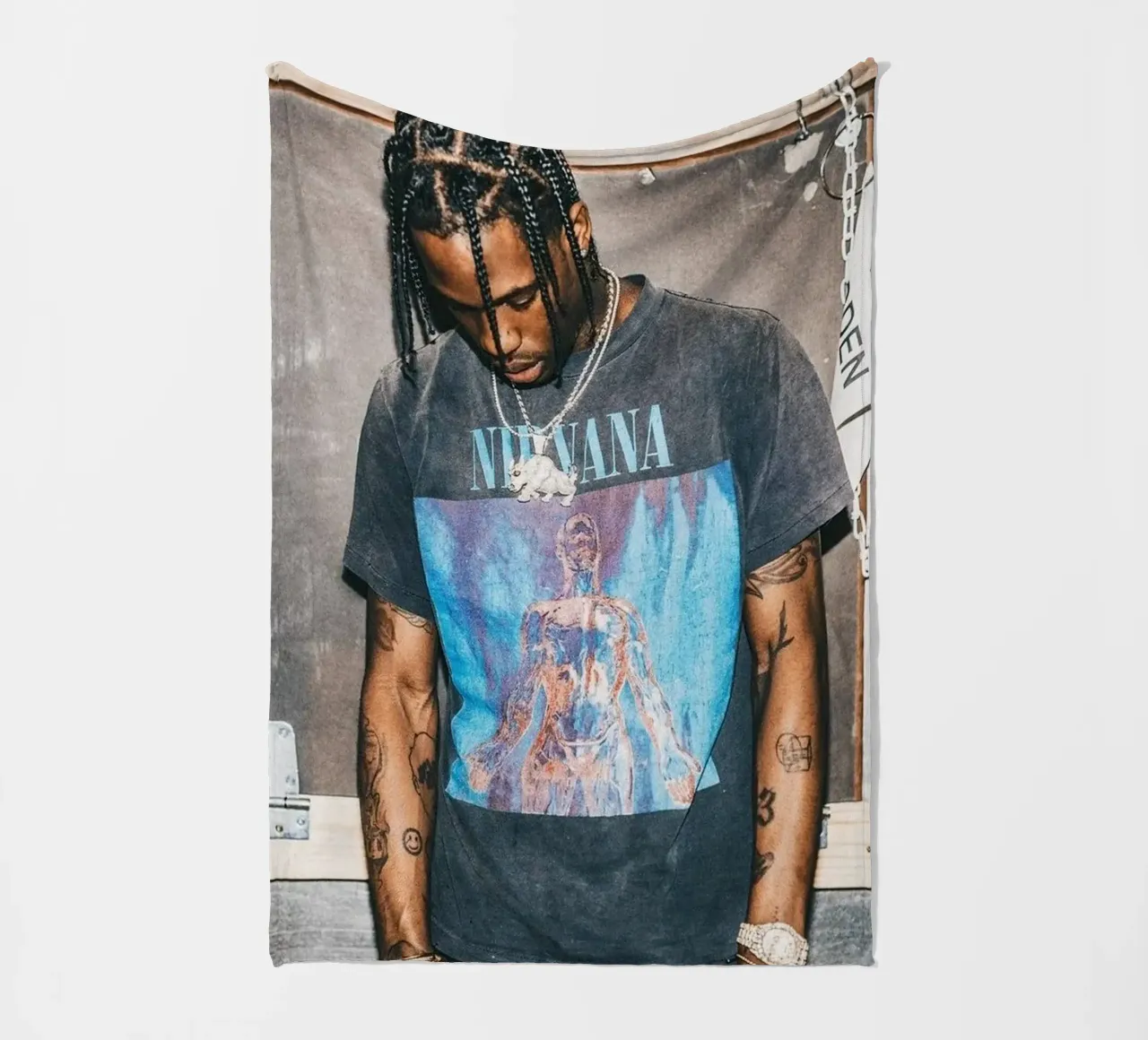 Handsome Travis Scott In Here coperta in pile da IGOR G