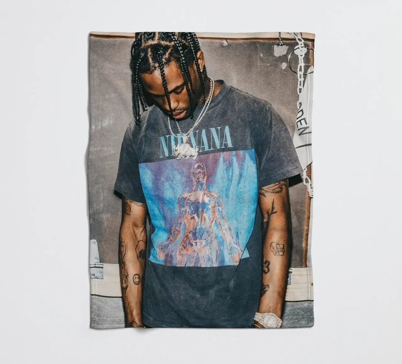 Handsome Travis Scott In Here coperta in pile da IGOR G