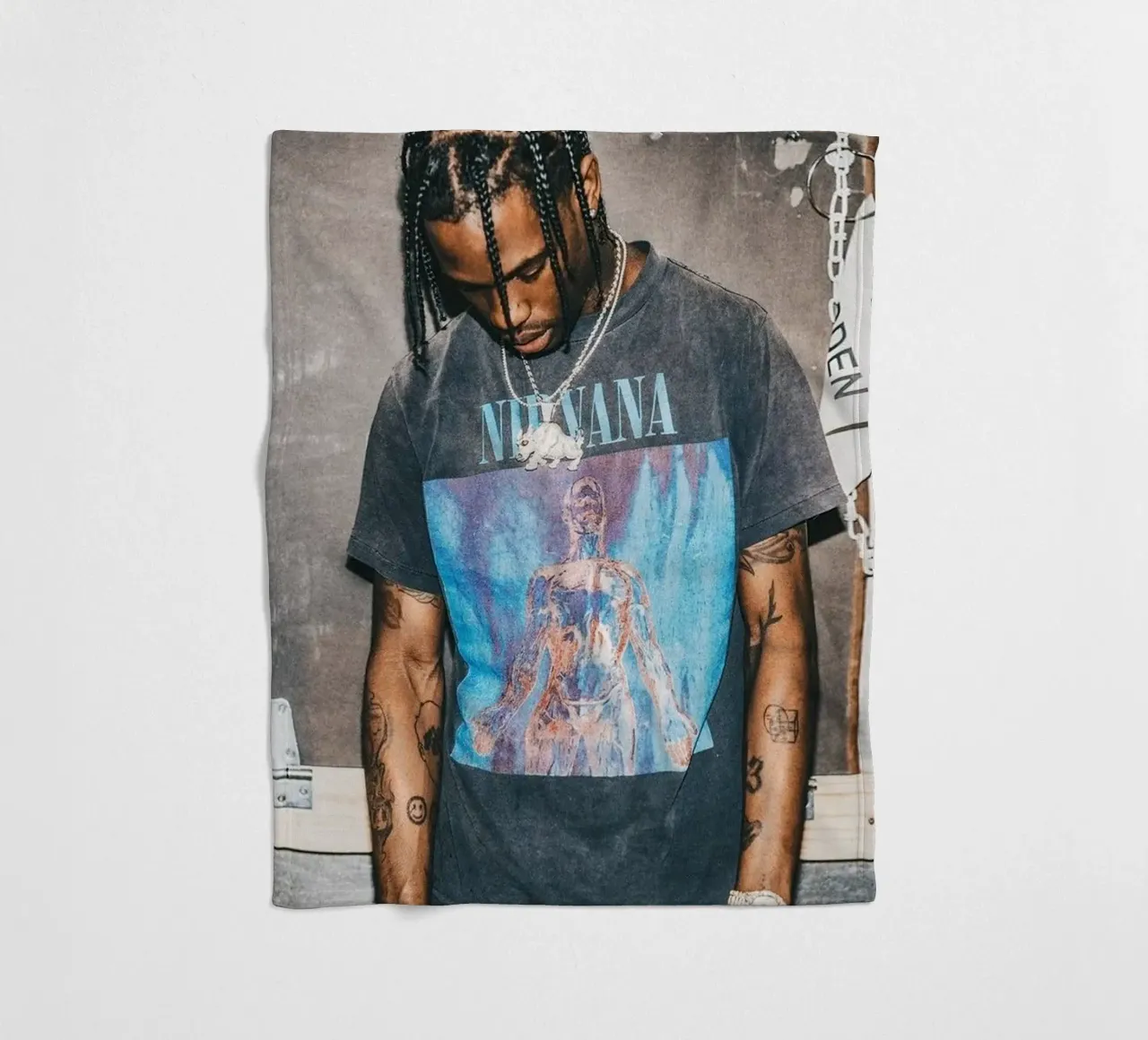 Handsome Travis Scott In Here coperta in pile da IGOR G