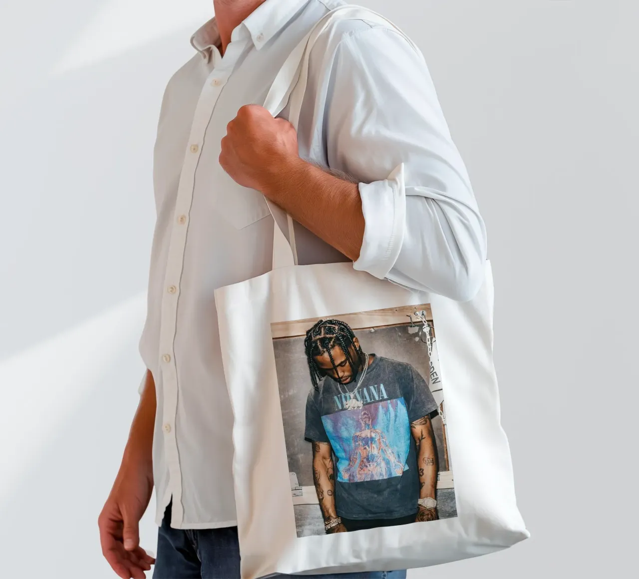 Handsome Travis Scott In Here borsa in juta da IGOR G