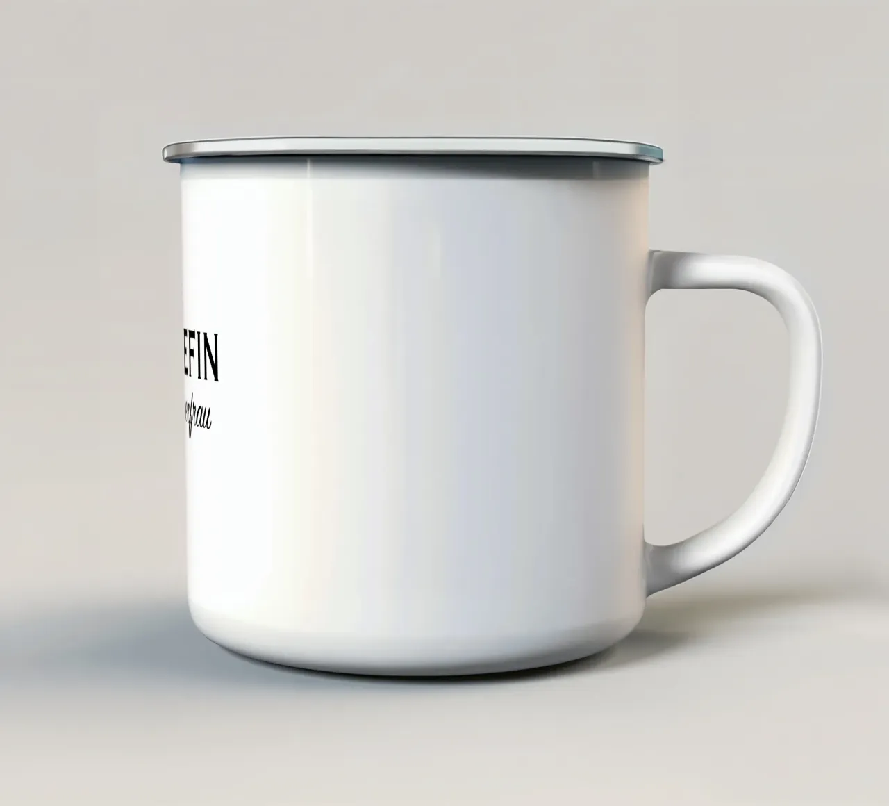 Chefin powerfrau testo II tazza in smalto da gulsengunel