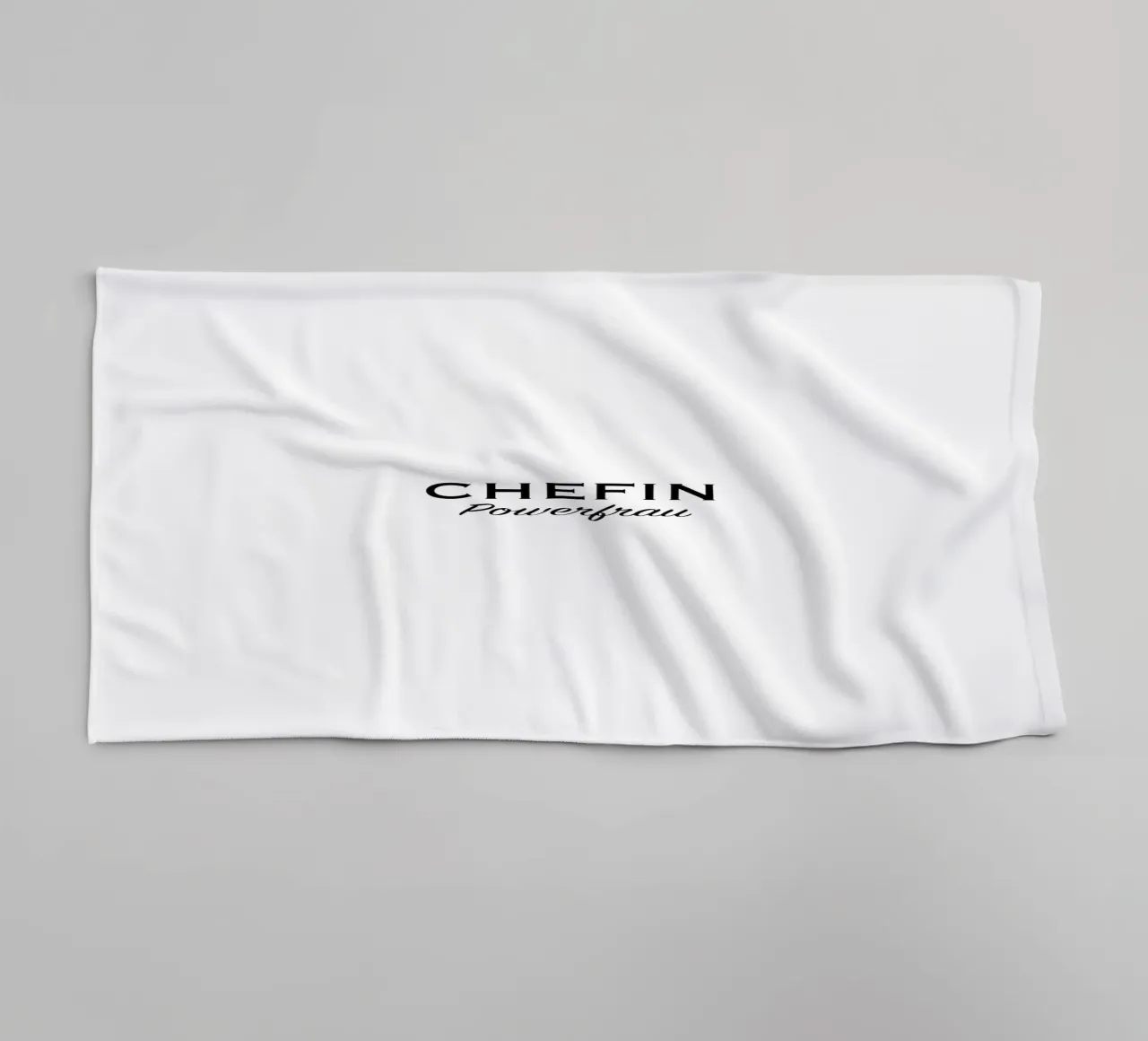 Chefin powerfrau text II towel by gulsengunel