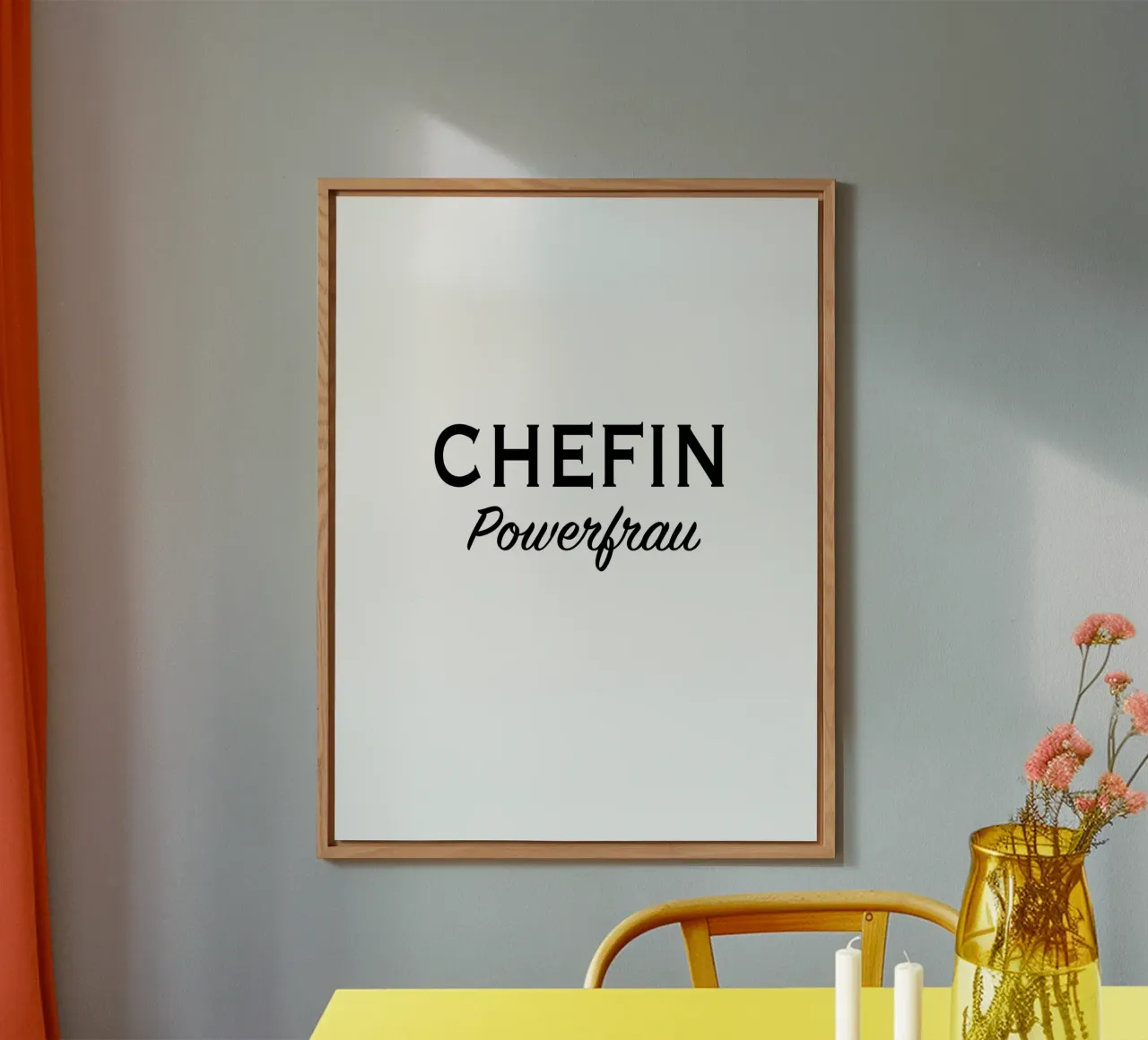 Chefin powerfrau testo II alluminio dibond da gulsengunel