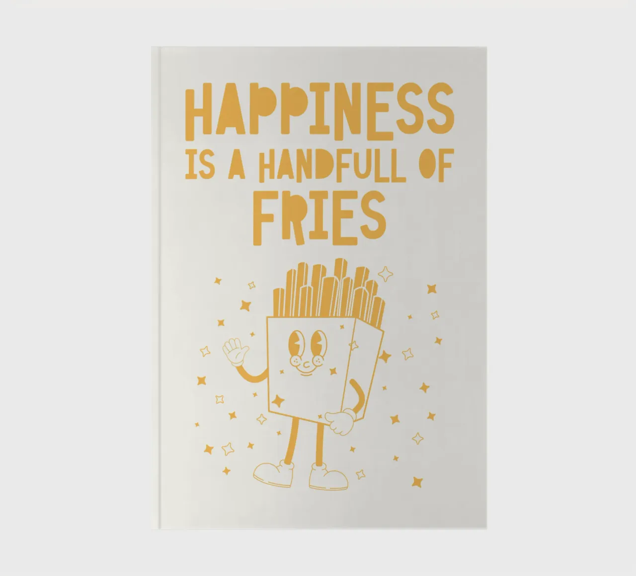 Retro Pommes caractère Happiness jaune blanc carnet de notes de Studio Frances M