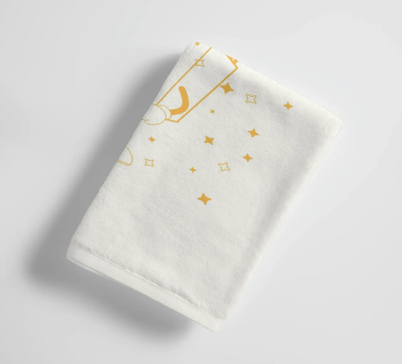 Retro Pommes caractère Happiness jaune blanc serviette de bain de Studio Frances M