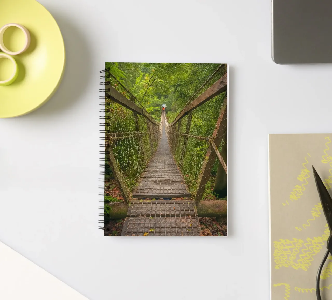 bridge at the forrest spiral notebook by tamarind