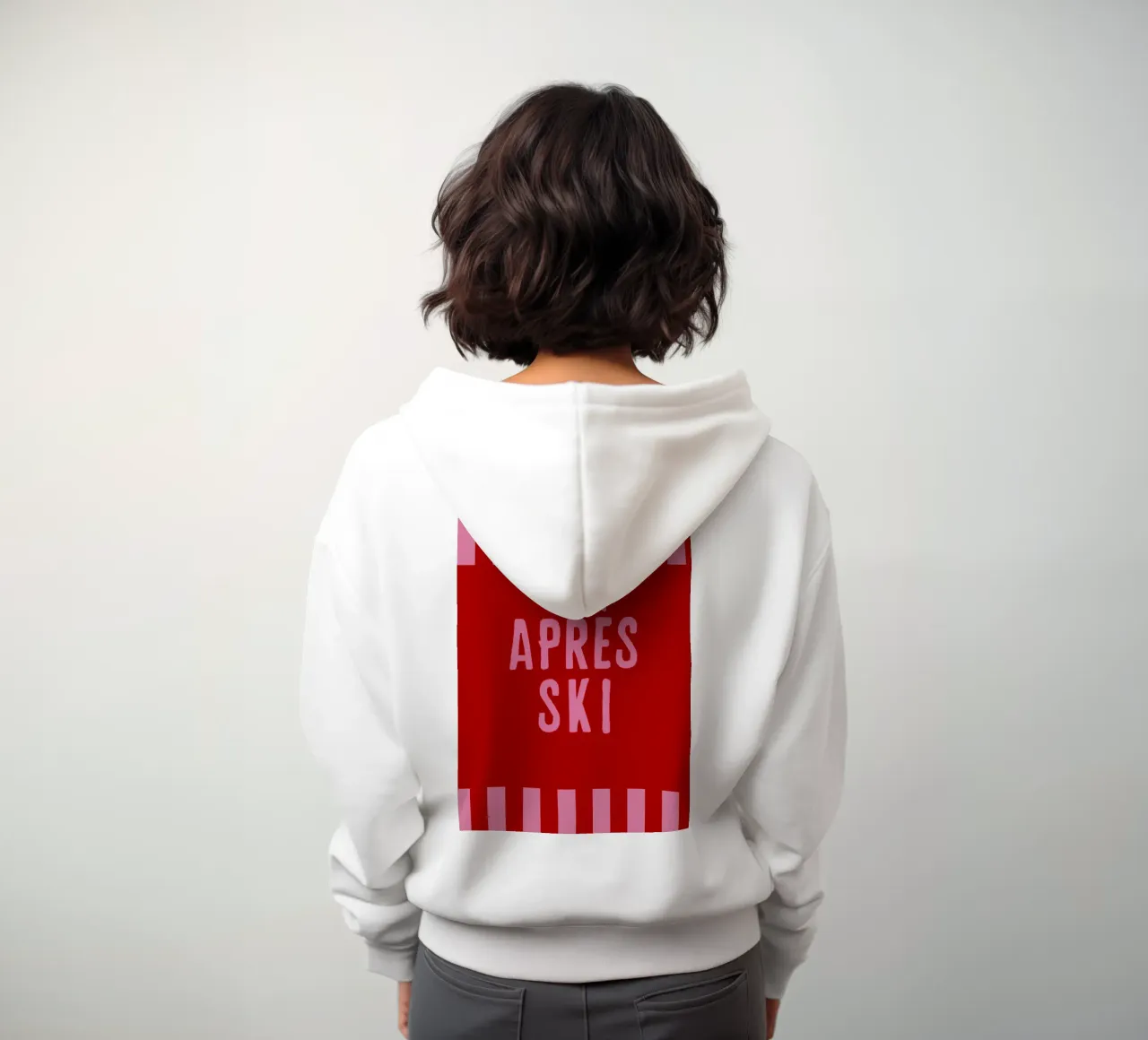 Apre`s Ski Rosa su Rosso felpa con cappuccio da Alisa Knöß