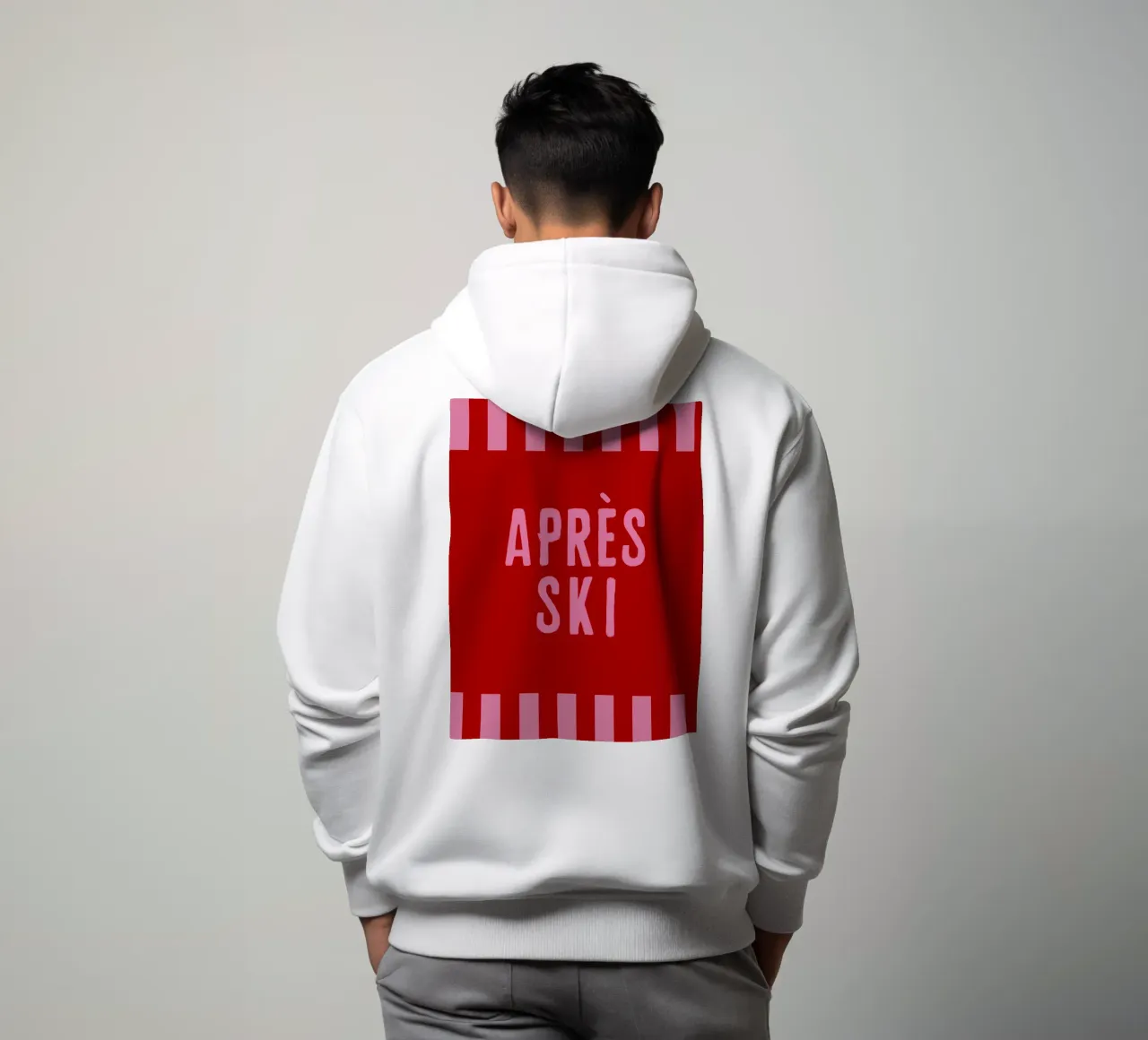 Apre`s Ski Rosa su Rosso felpa con cappuccio da Alisa Knöß