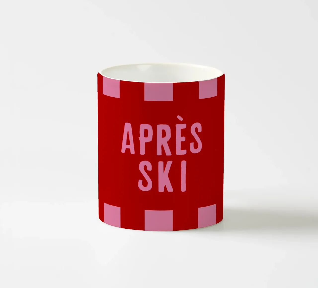 Apre`s Ski Rosa su Rosso tazza in ceramica da Alisa Knöß