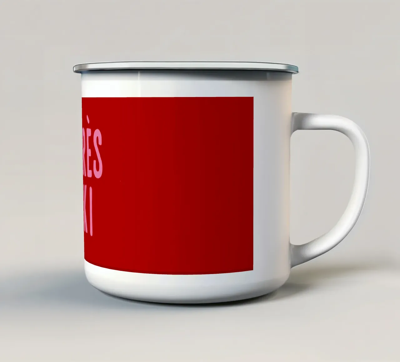 Apre`s Ski Rosa su Rosso tazza in smalto da Alisa Knöß