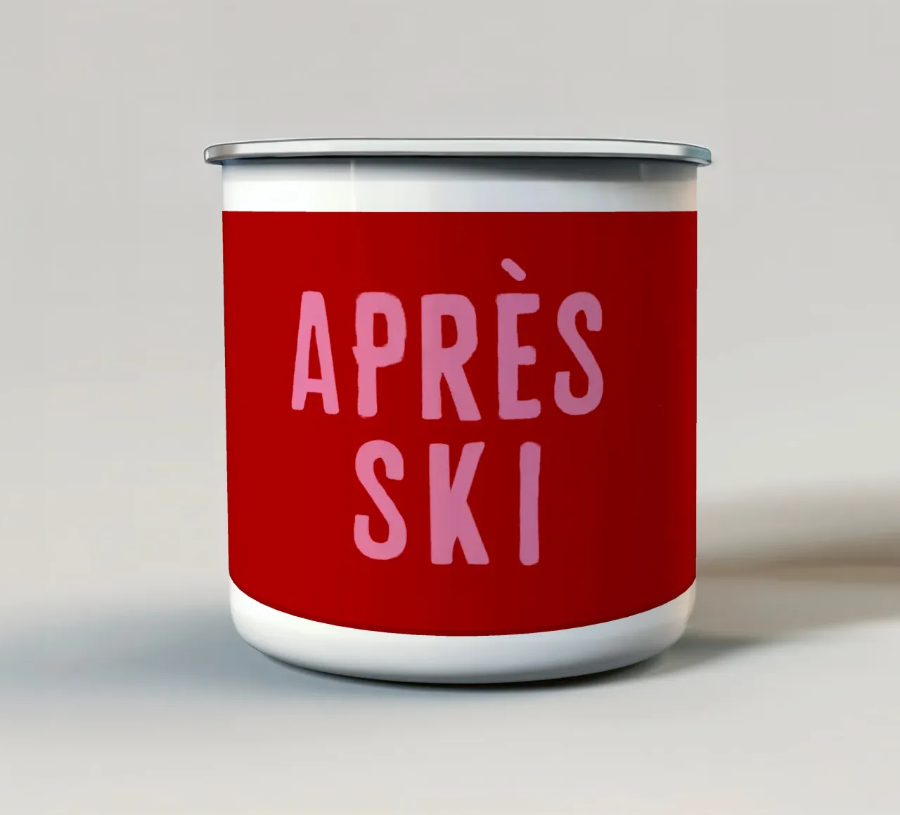 Apre`s Ski Rosa su Rosso tazza in smalto da Alisa Knöß