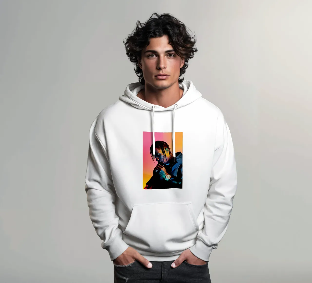 Tatto STyle Travis Scott Poster felpa con cappuccio da IGOR G