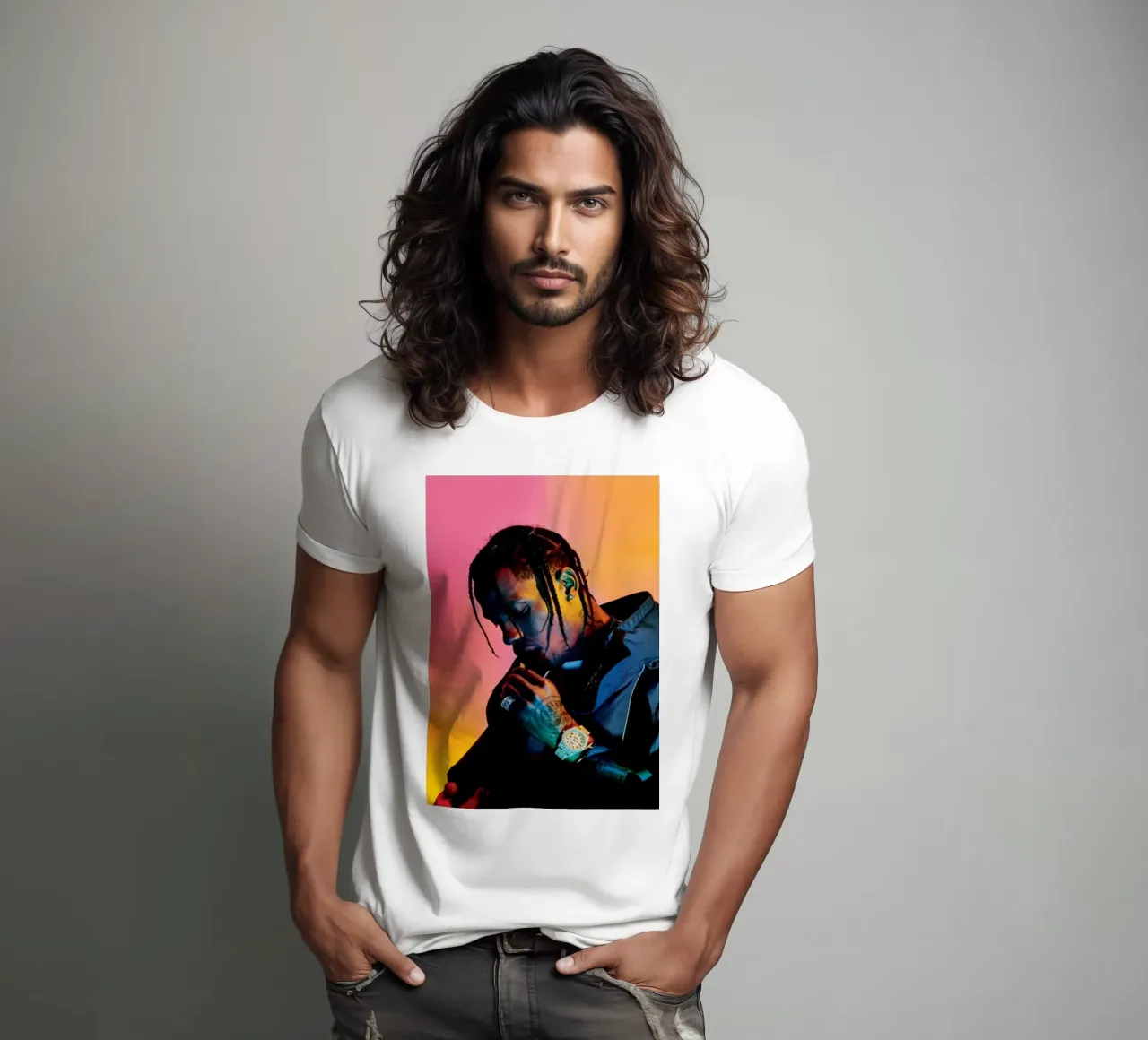 Tatto STyle Travis Scott Poster t-shirt da IGOR G