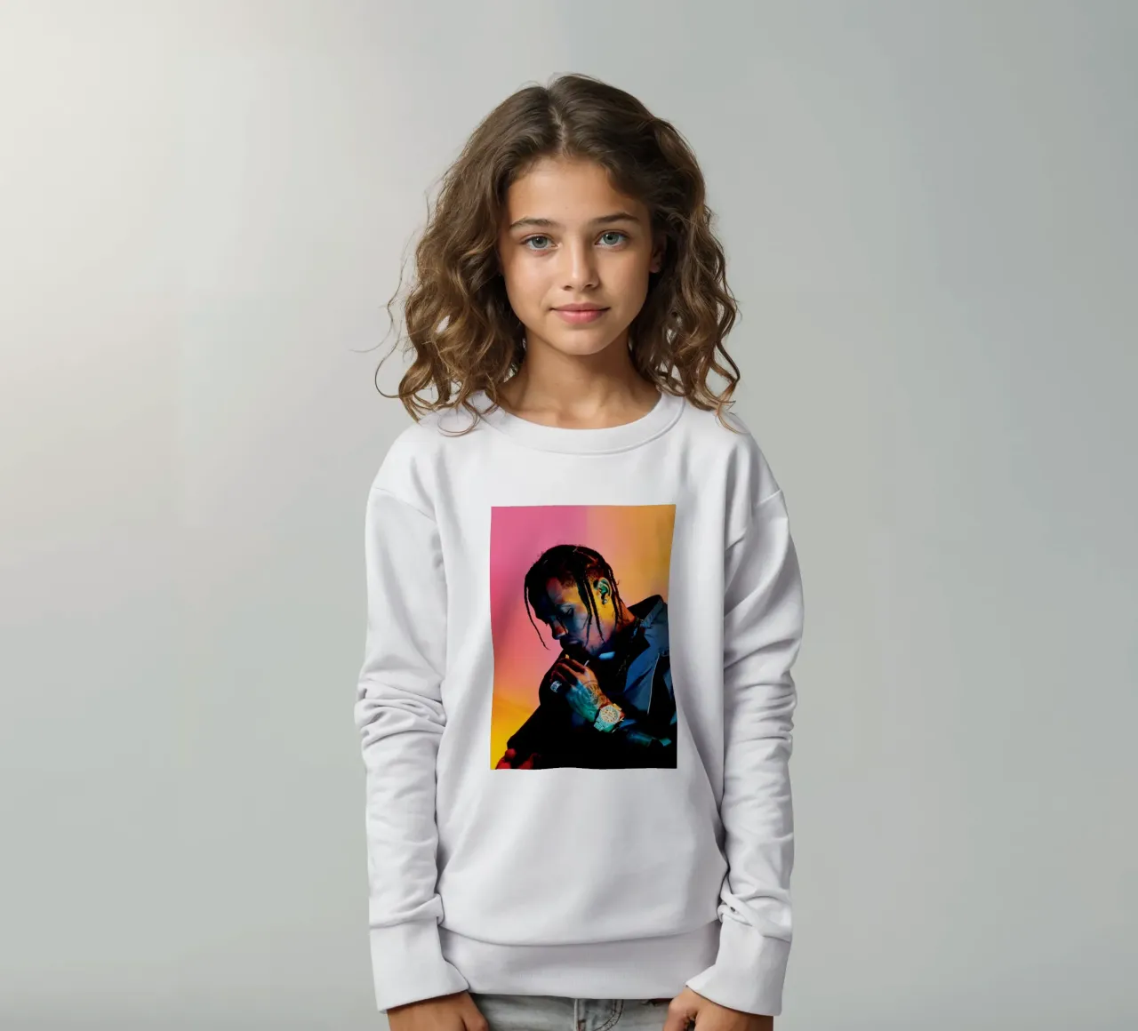 Tatto STyle Travis Scott Poster felpa bambino da IGOR G