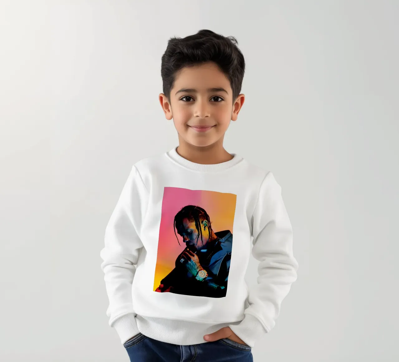 Tatto STyle Travis Scott Poster felpa bambino da IGOR G