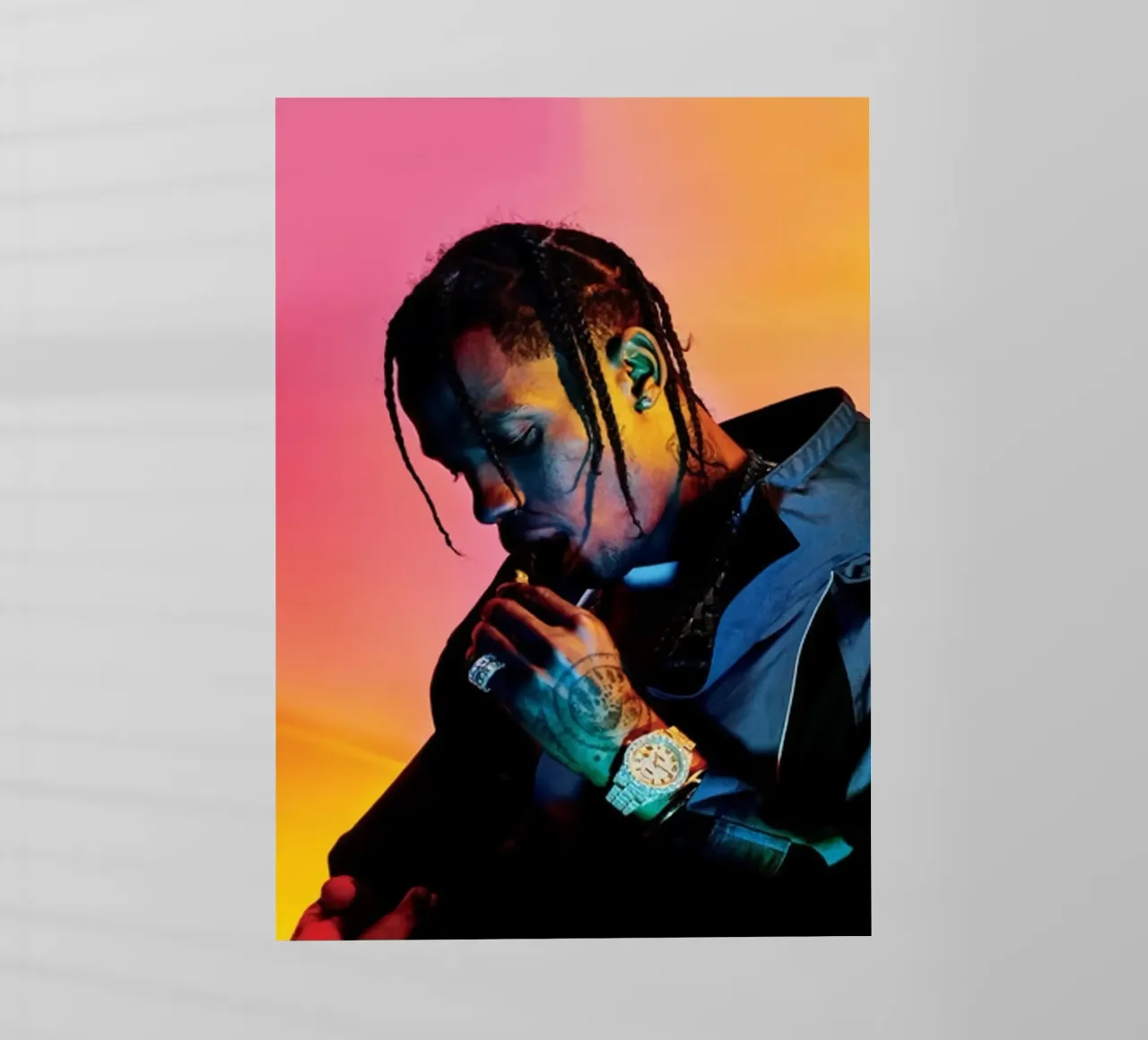 Tatto STyle Travis Scott Poster pellicola backlit da IGOR G