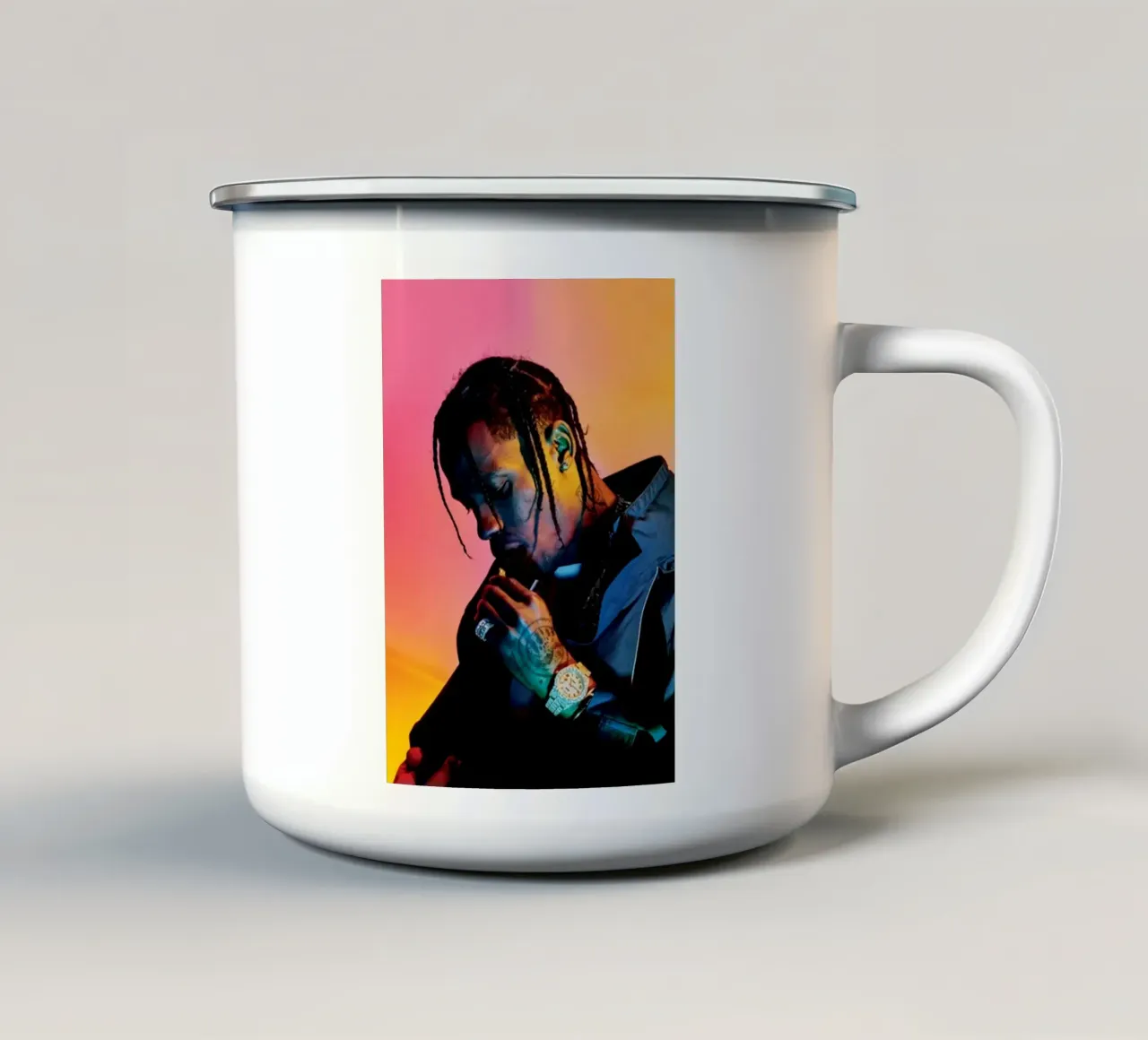 Tatto STyle Travis Scott Poster tazza in smalto da IGOR G