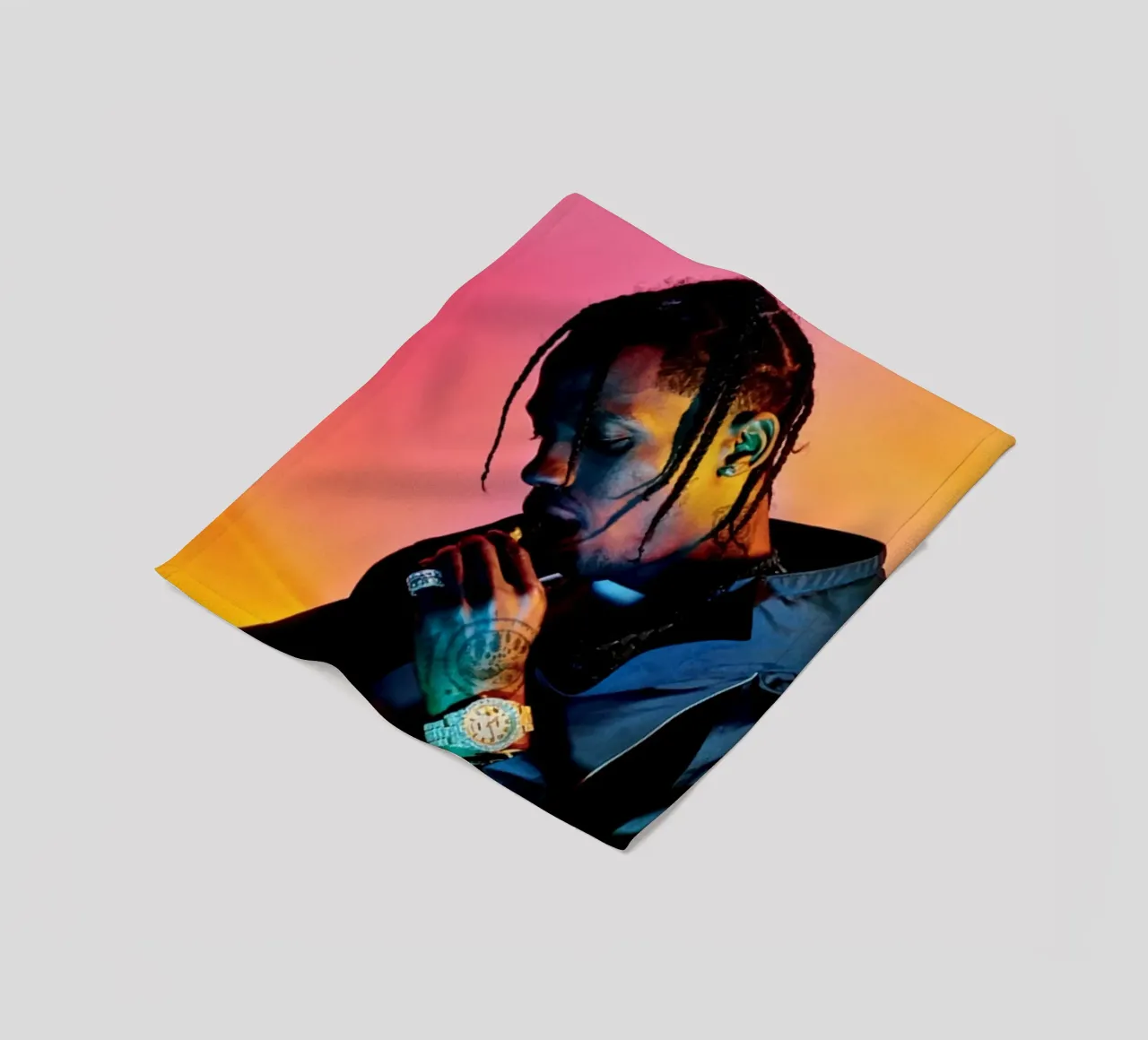 Tatto STyle Travis Scott Poster coperta in pile da IGOR G