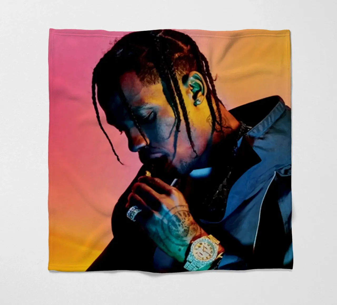 Tatto STyle Travis Scott Poster coperta in pile da IGOR G