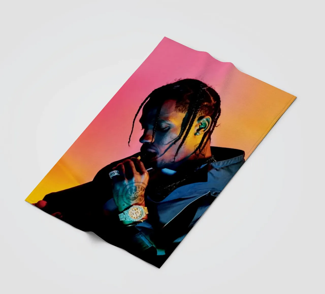 Tatto STyle Travis Scott Poster coperta in pile da IGOR G