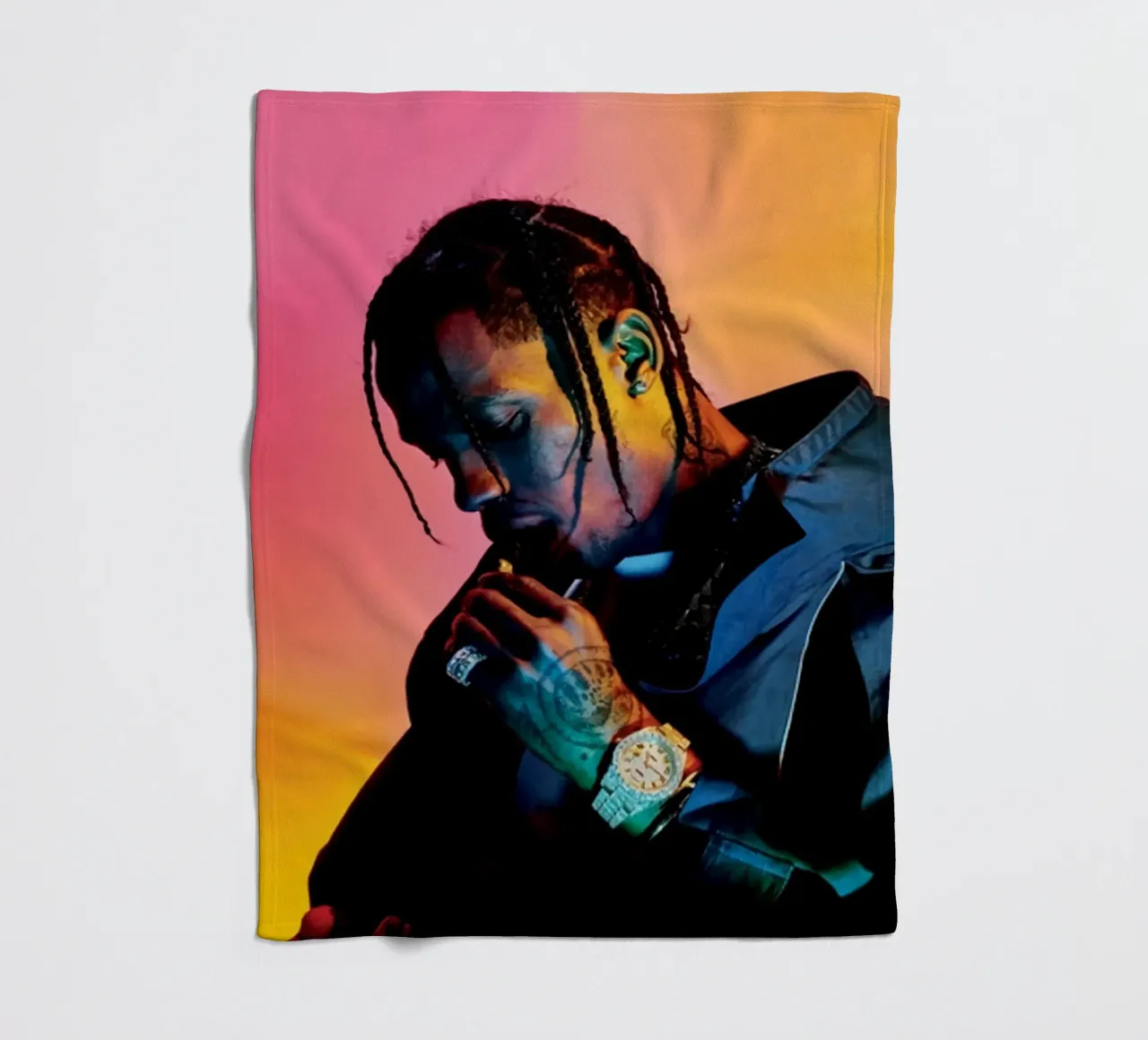 Tatto STyle Travis Scott Poster coperta in pile da IGOR G