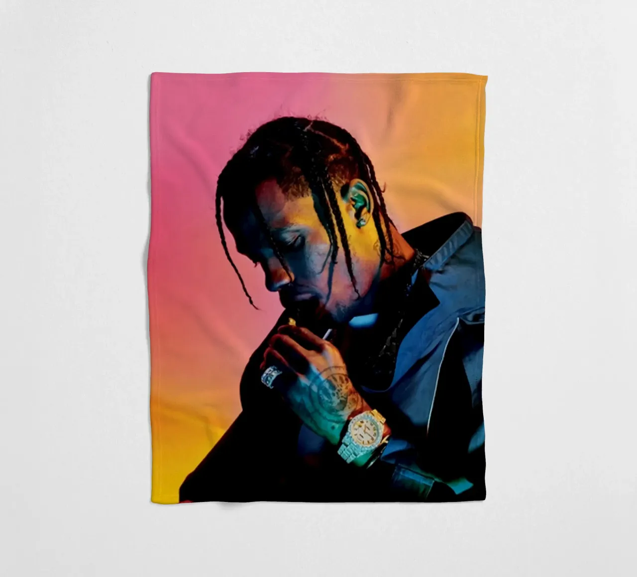 Tatto STyle Travis Scott Poster coperta in pile da IGOR G