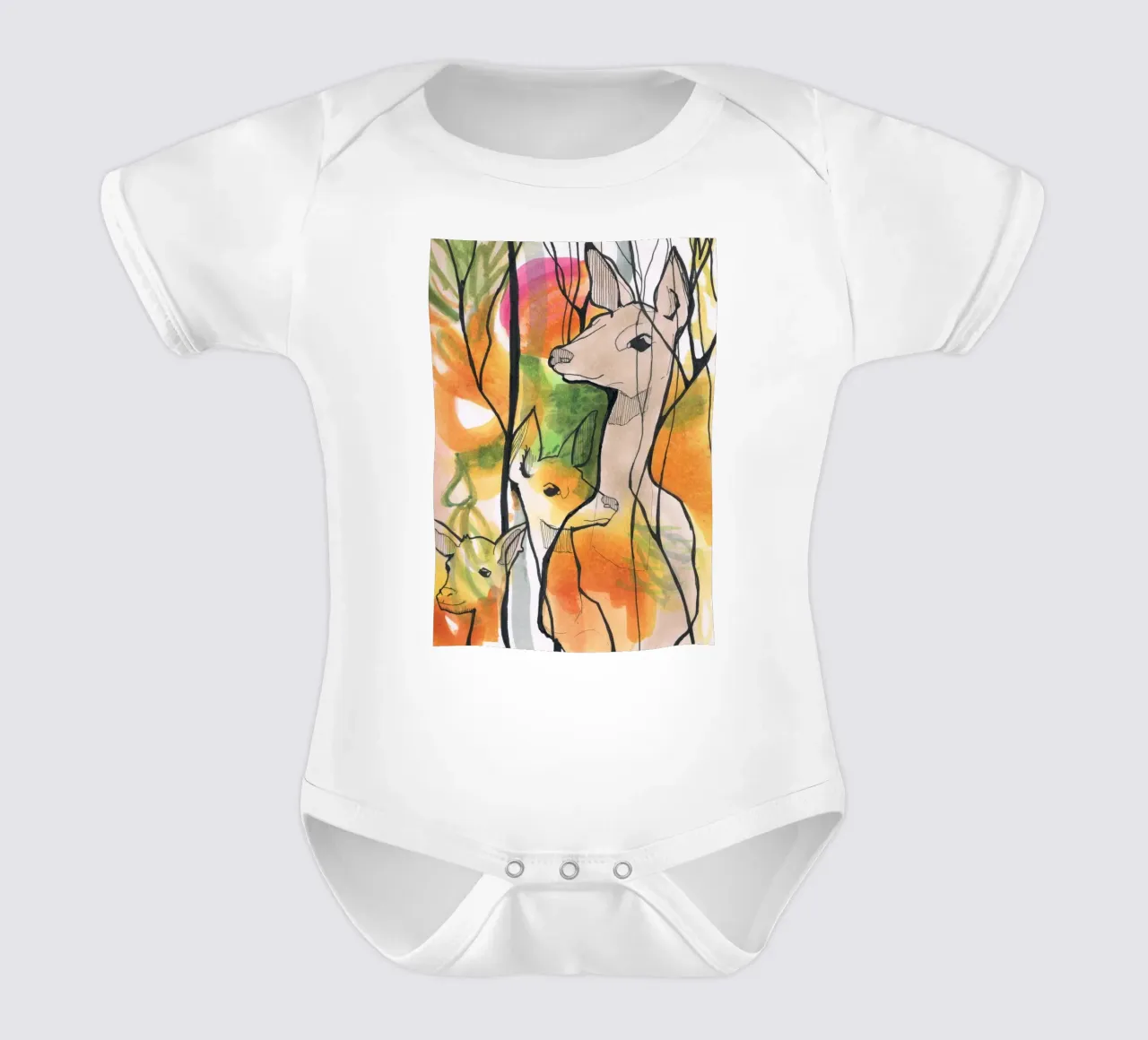My little deer body neonato maniche corte da sini-bini
