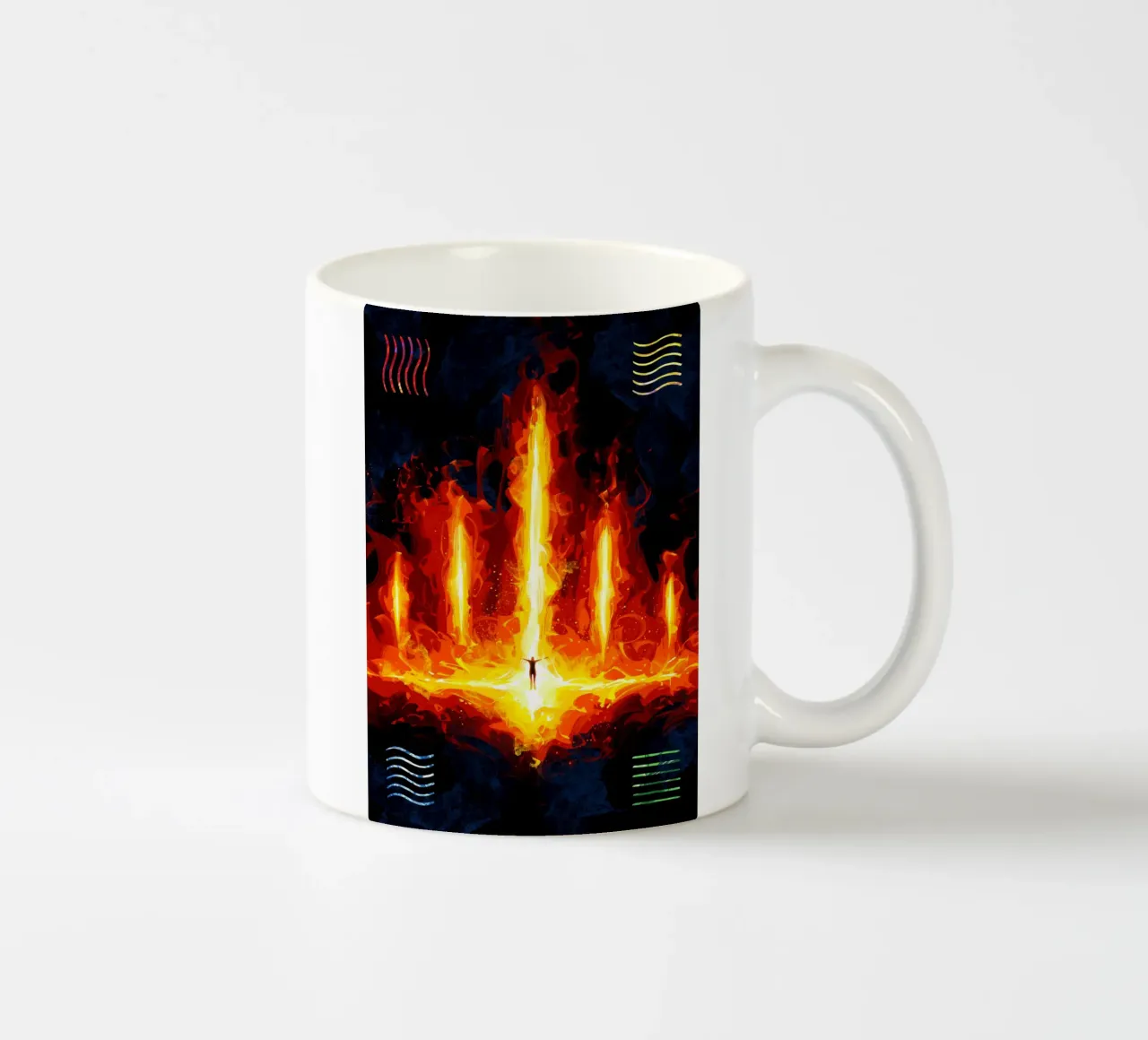 Fifth Element Fire tazza in ceramica da nabakumov