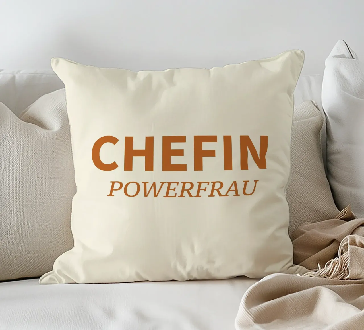 Testo Chefin powerfrau cuscino da gulsengunel