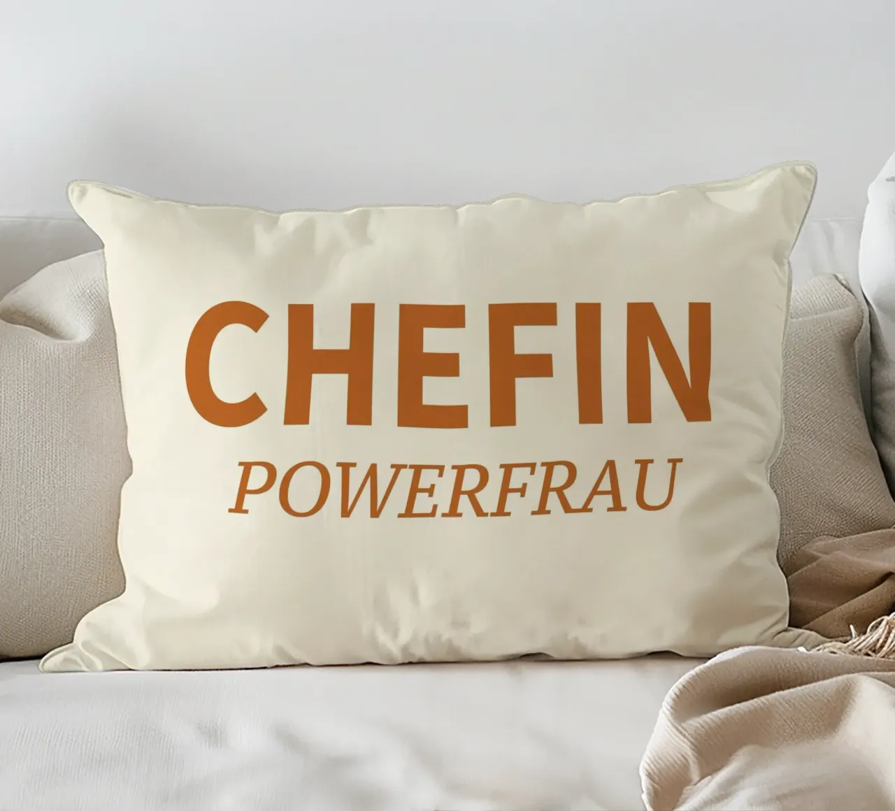 Testo Chefin powerfrau cuscino da gulsengunel