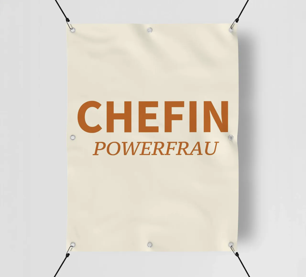 Testo Chefin powerfrau telo in pvc da gulsengunel