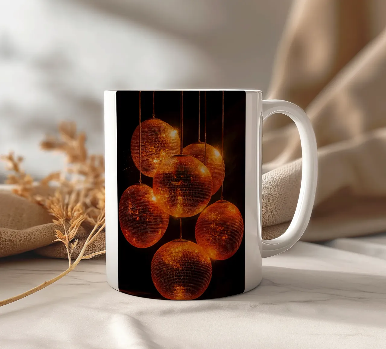 lampada a sfera da discoteca tazza in ceramica da tamarind