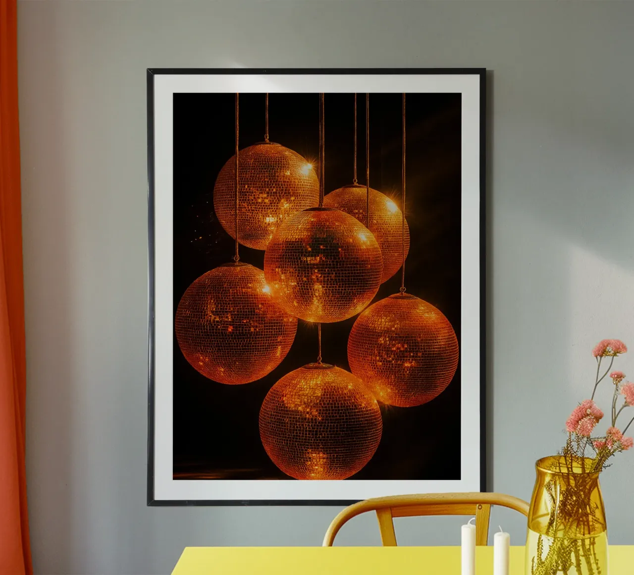 lampada a sfera da discoteca carta hahnemühle da tamarind