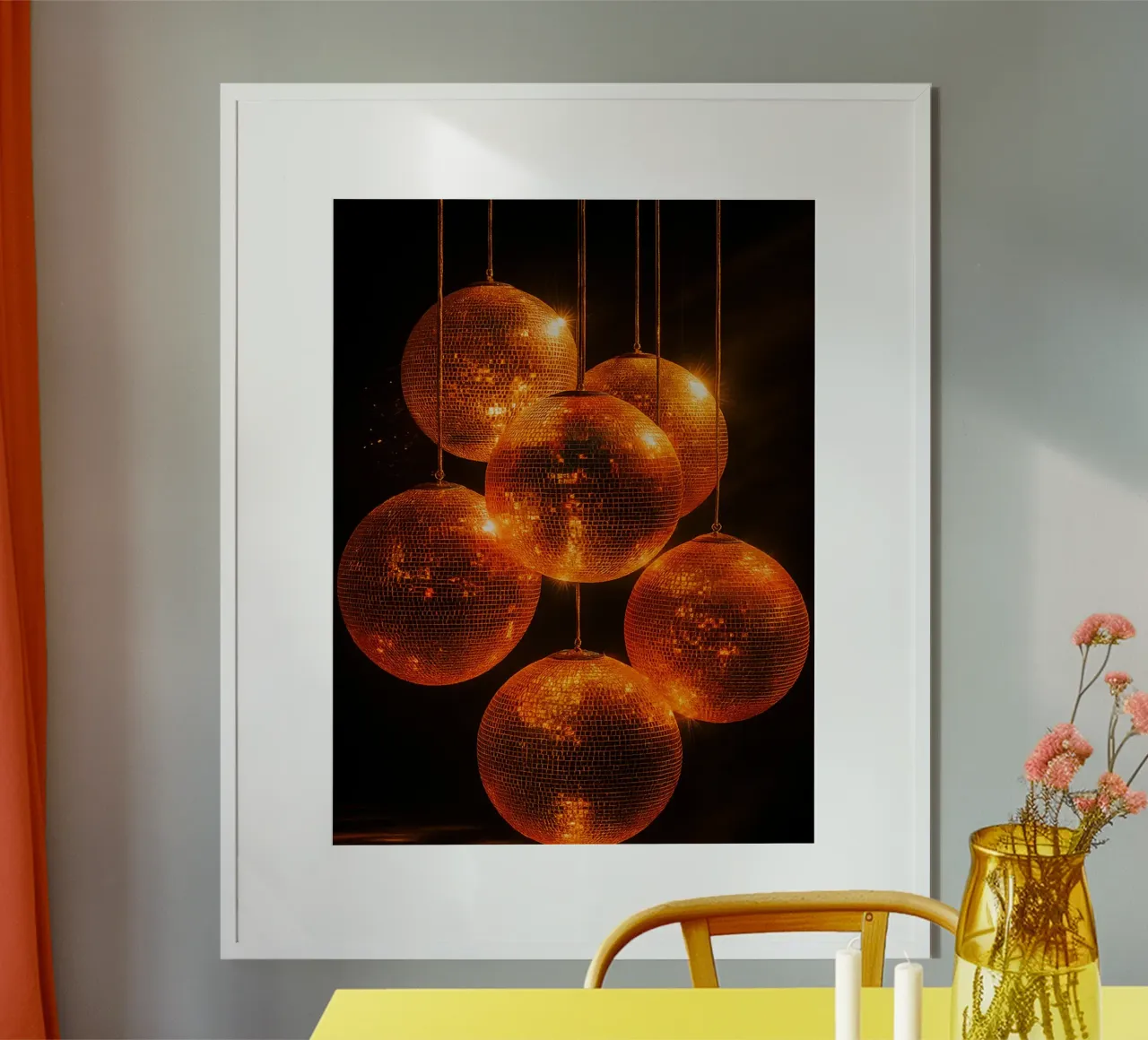 lampada a sfera da discoteca carta hahnemühle da tamarind