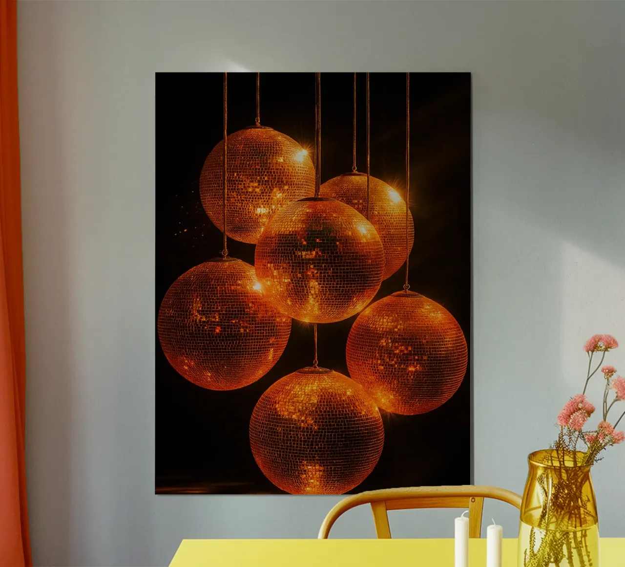 lampada a sfera da discoteca carta hahnemühle da tamarind