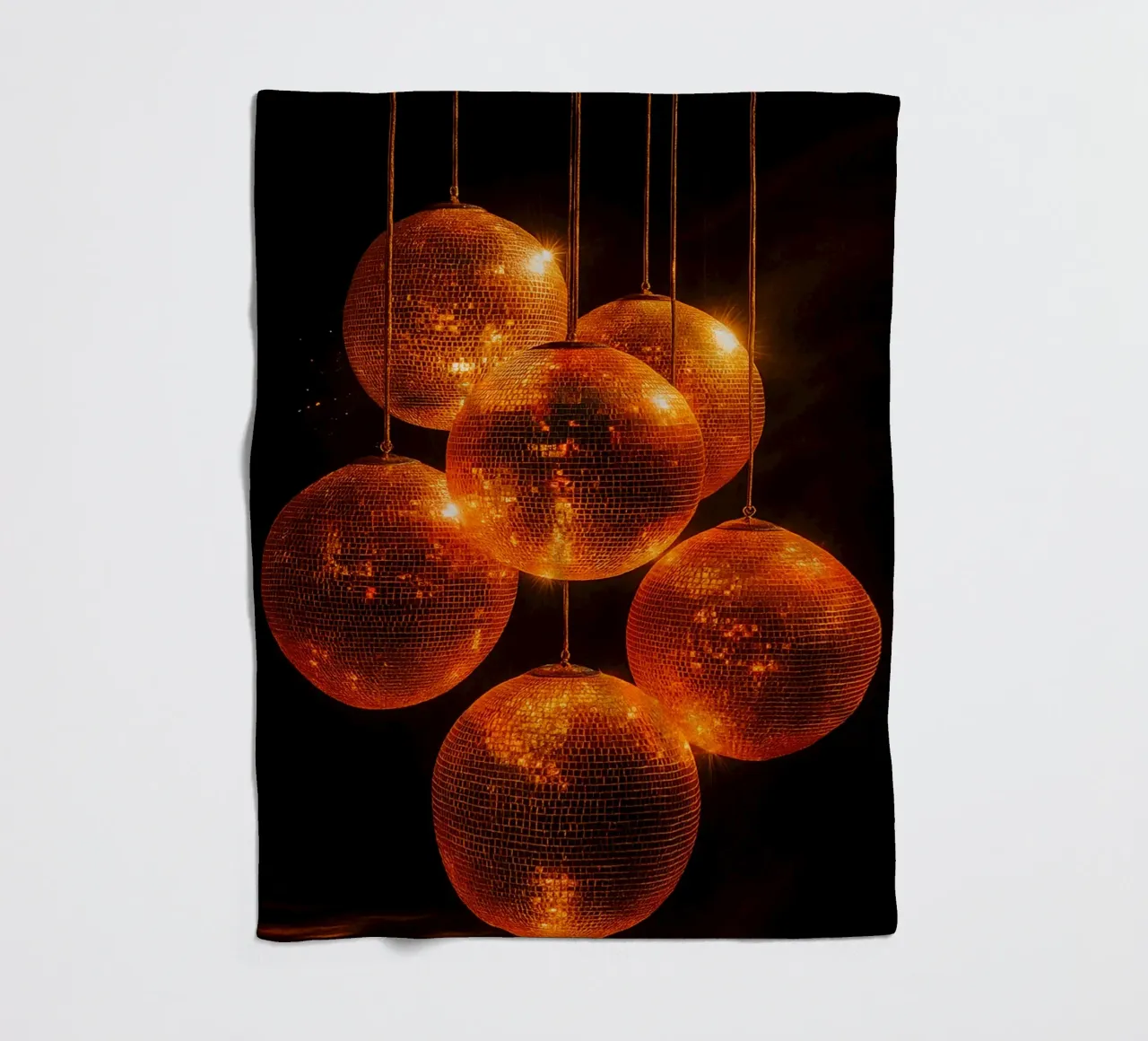 lampada a sfera da discoteca coperta in pile da tamarind