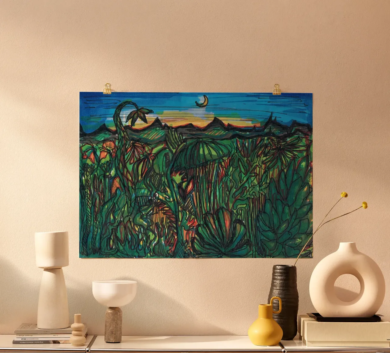 Night in the jungle carta hahnemühle da sini-bini