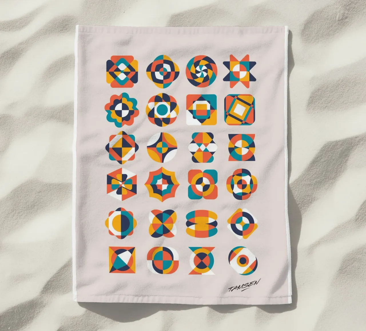 Geometrik Vintage telo mare da Tamsen Design