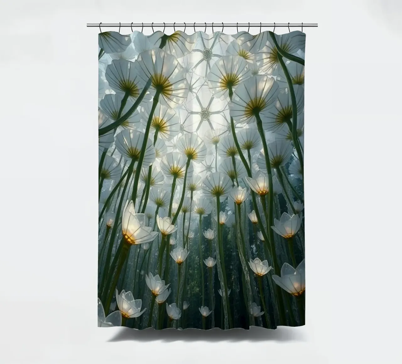 Luminarias Radiantes: Una mirada deslumbrante cortina de baño de Artistic-shop