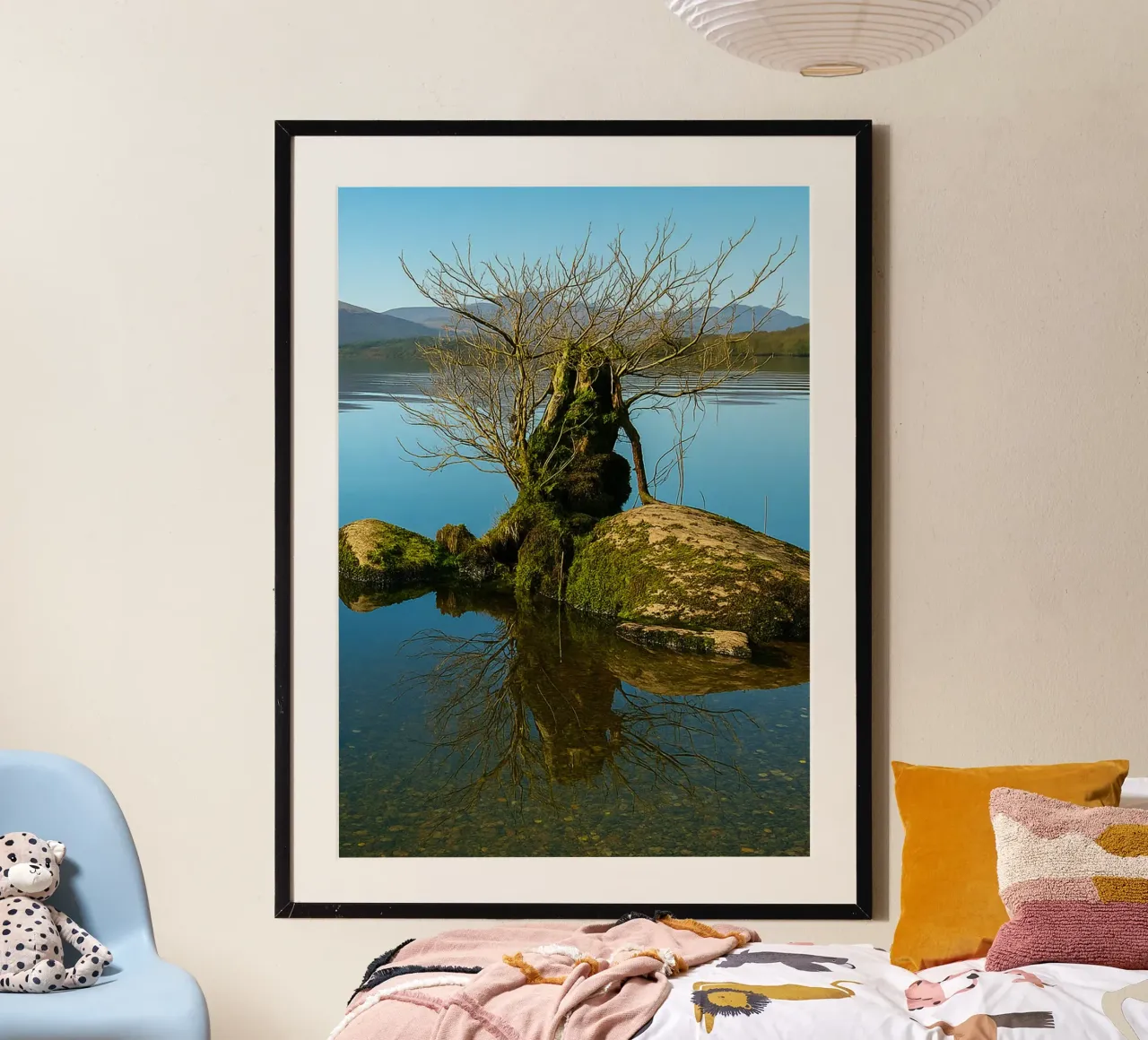 dry tree in the middle of lake hahnemühle by tamarind