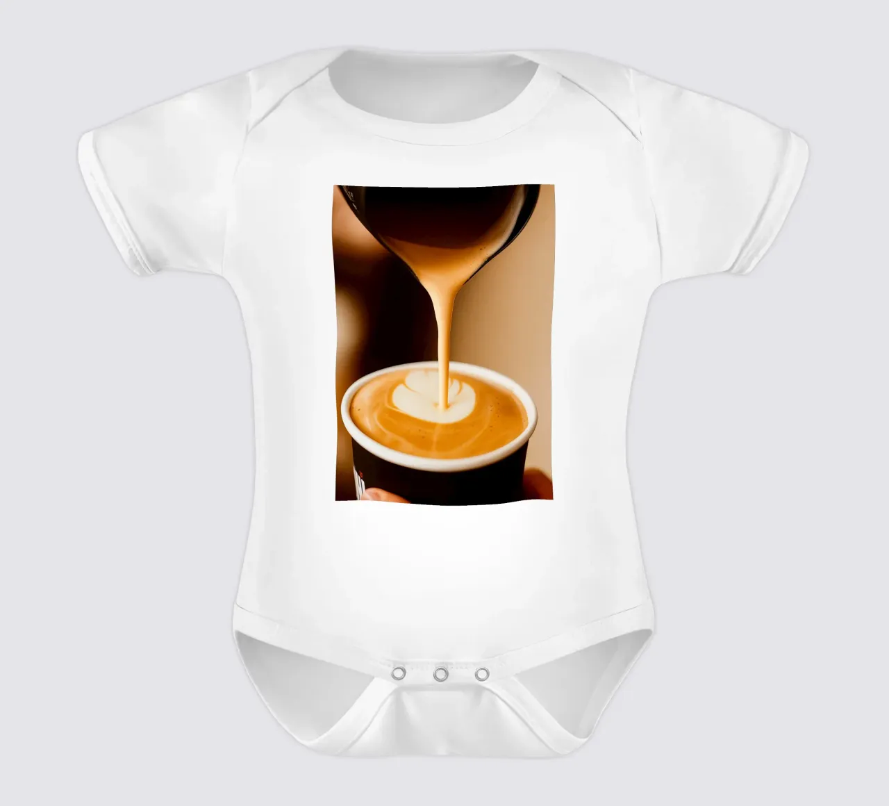 caffè cappuccino body neonato maniche corte da tamarind