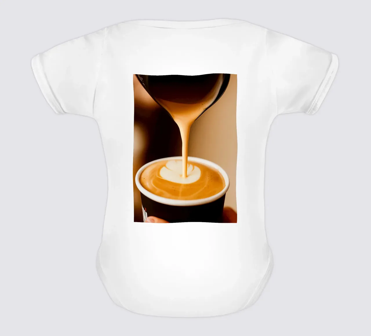 caffè cappuccino body neonato maniche corte da tamarind