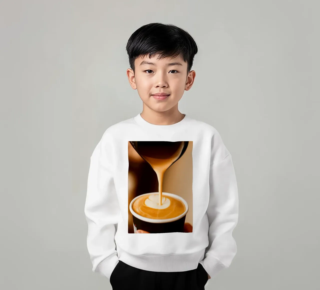 caffè cappuccino felpa bambino da tamarind