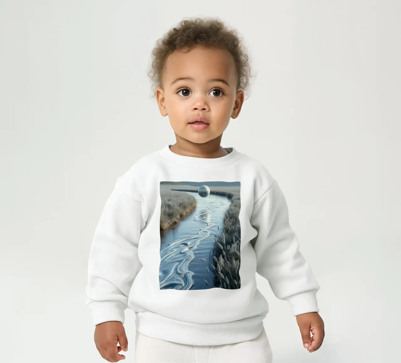 Paesaggio onirico sereno: Il riflesso di una sfera d'argento felpa neonato da Artistic-shop