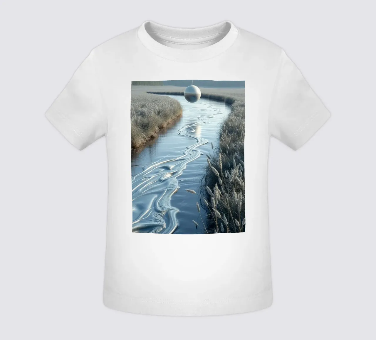 Paesaggio onirico sereno: Il riflesso di una sfera d'argento maglietta neonato da Artistic-shop